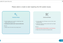 TunesKit iOS System Recovery modes